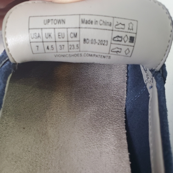 Vionic Uptown Navy Blue Suede Loafers - Picture 7 of 14